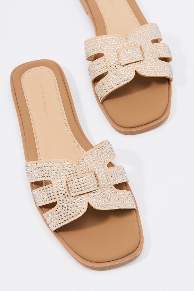 Rhinestone Band Sandal