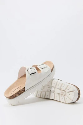 Sandales plateforme avec semelles en ligne et boucles