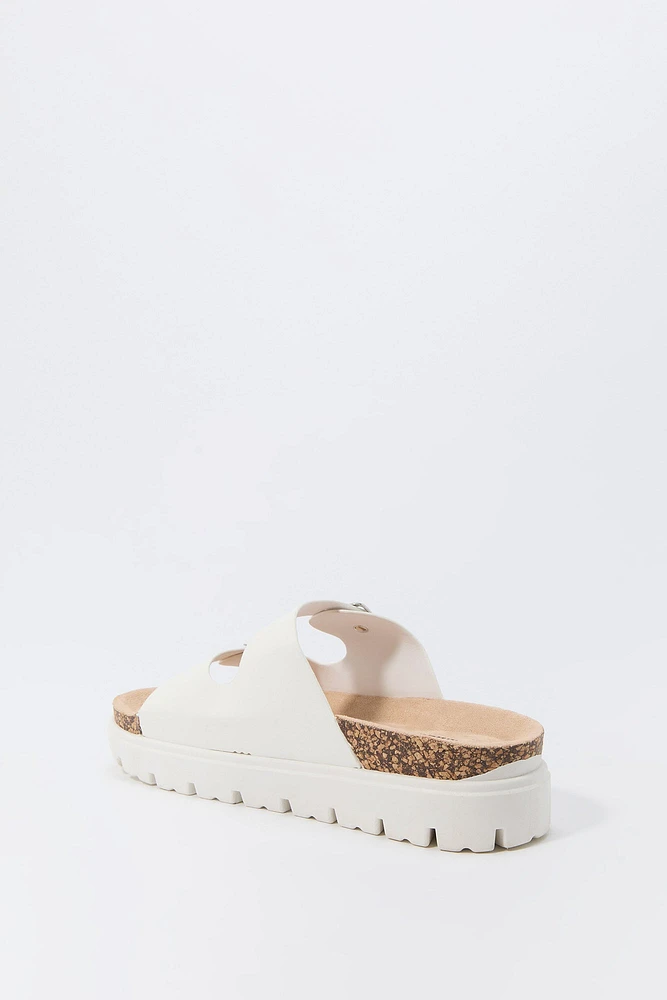 Sandales plateforme avec semelles en ligne et boucles