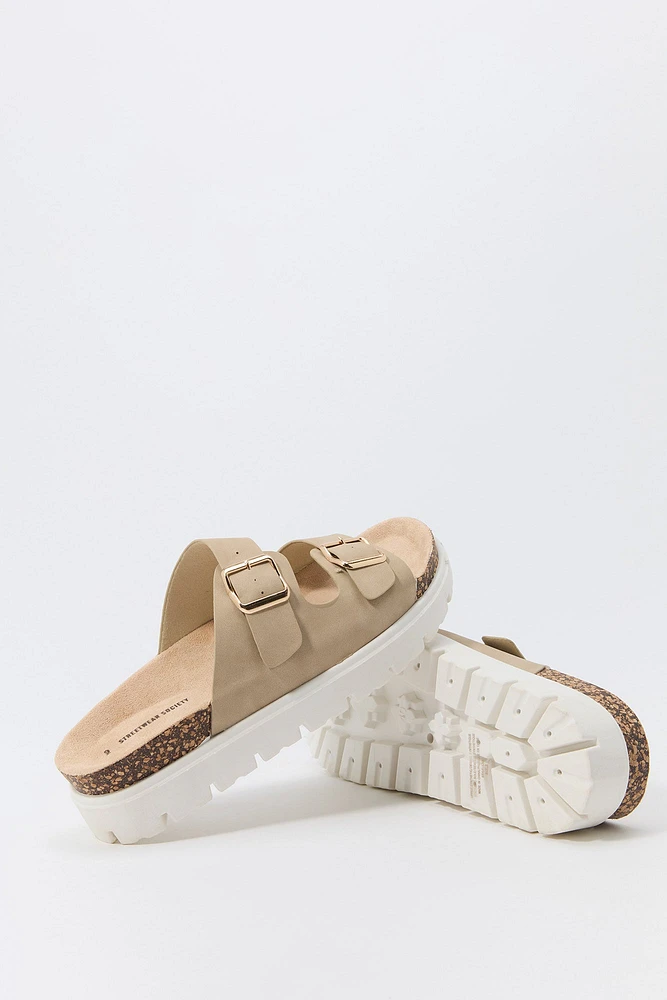 Buckled Platform Cork Sandal