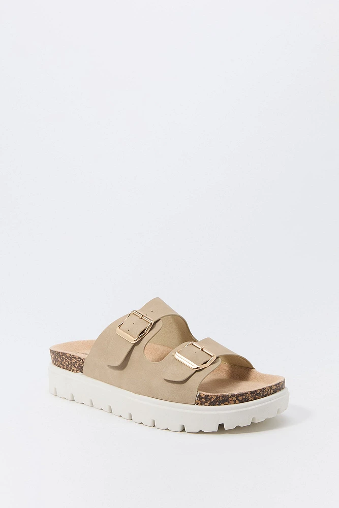 Buckled Platform Cork Sandal