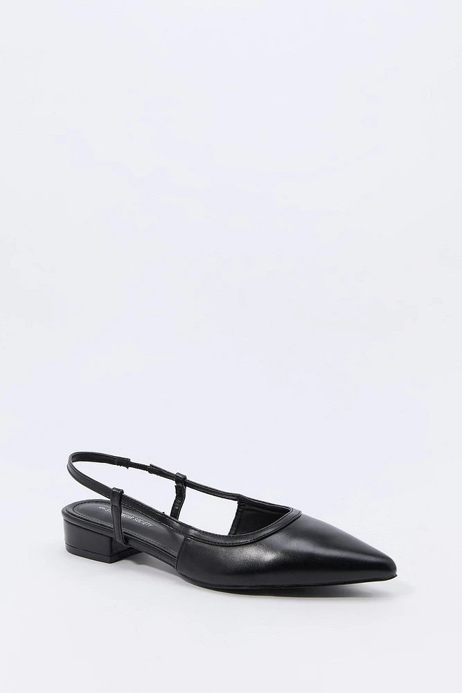 Pointed Toe Slingback Flat