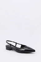 Pointed Toe Slingback Flat