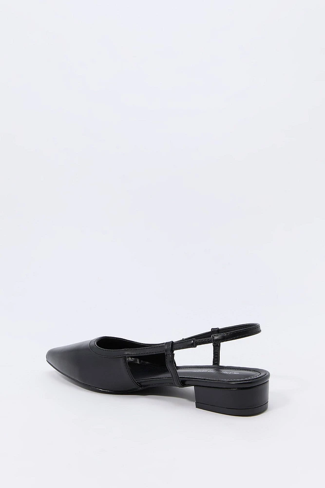 Pointed Toe Slingback Flat