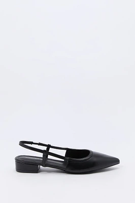 Pointed Toe Slingback Flat