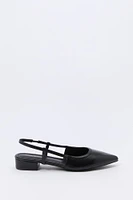 Pointed Toe Slingback Flat