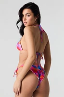 Haut de bikini triangle à volants