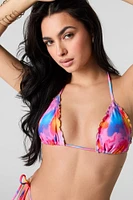 Haut de bikini triangle à volants