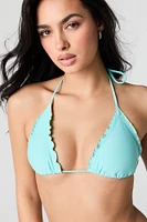 Ruffle Triangle Bikini Top