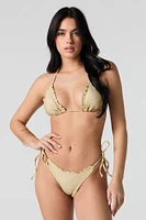 Haut de bikini triangle à volants