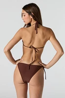 Haut de bikini bandeau avec anneau en O