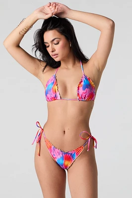 Bas de bikini brésilien à volants