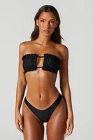 Ruffled Bandeau Bikini Top