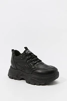 Faux Leather Chunky Platform Sneaker