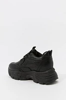 Faux Leather Chunky Platform Sneaker