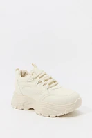 Faux Leather Chunky Platform Sneaker
