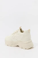 Faux Leather Chunky Platform Sneaker