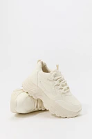 Faux Leather Chunky Platform Sneaker