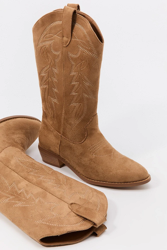 Bottes de cowboy à talon plat