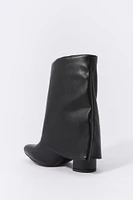 Faux Leather Foldover Shaft Boot