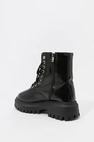 Faux Leather Platform Boot