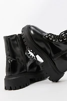 Faux Leather Platform Boot