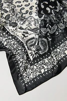 Paisley Print Satin Multiway Scarf