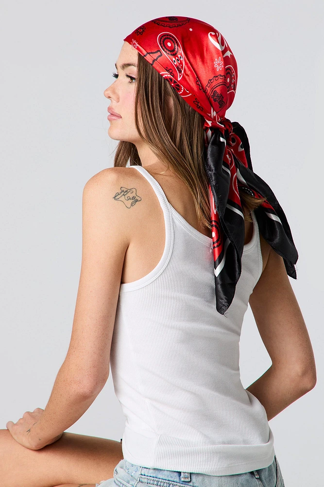 Coca Cola Paisley Print Multiway Scarf