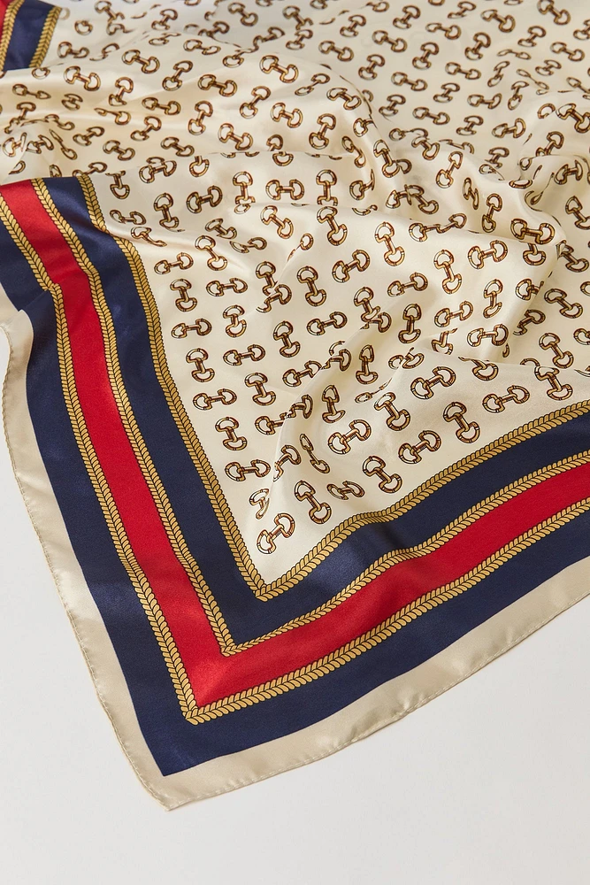 Status Print Satin Multiway Scarf