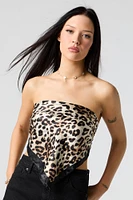Cheetah Print Satin Multiway Scarf