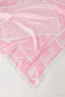 charpe en satin à imprimé Barbie