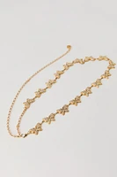 Rhinestone Butterfly Chain Belt