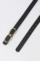 Double Oval Buckle Belt