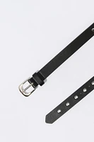 Studded Faux Leather Belt