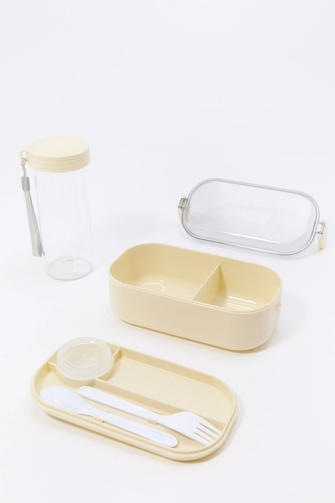 Lunch Box & Water Bottle Set (4 Pcs)