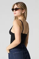 Crochet Knit V-Neck Cami