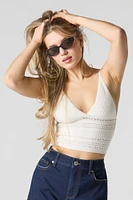 Cami crochetée à col en V