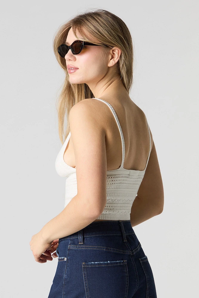 Cami crochetée à col en V