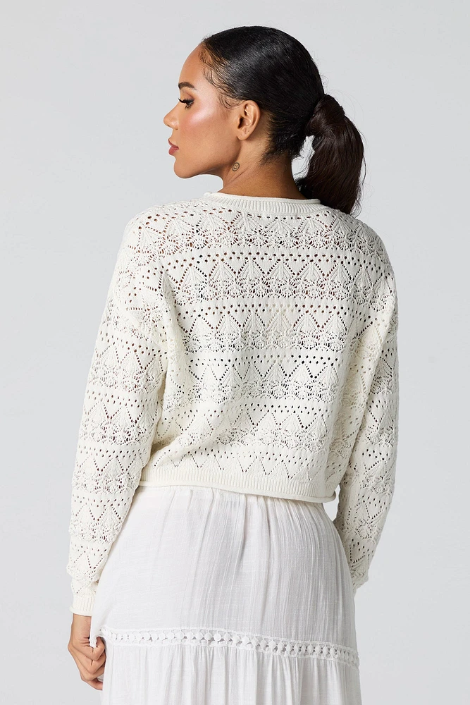 Pointelle Knit Sweater