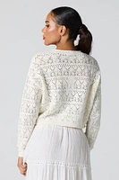 Pointelle Knit Sweater