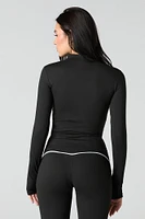 Sommer Ray Active Half Zip Long Sleeve Top