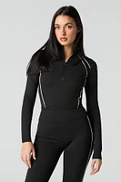 Sommer Ray Active Half Zip Long Sleeve Top