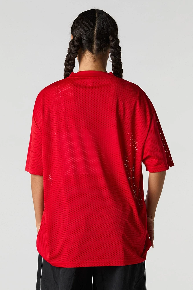 Jersey de football en filet imprimé