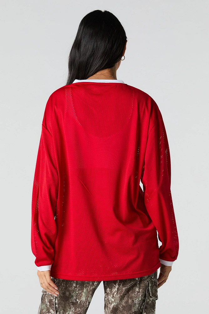 Graphic Mesh Long Sleeve Jersey