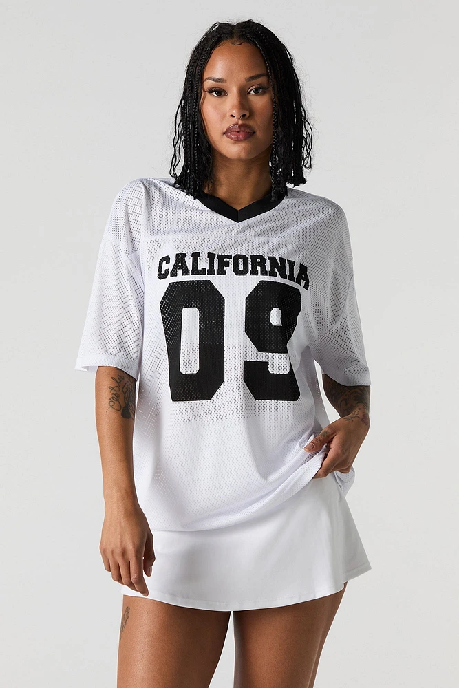 Jersey de footbal en filet imprimé