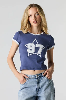 Graphic Contrast Hem Baby T-Shirt