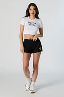 Houston Graphic Washed Cropped T-Shirt