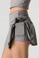 Active Foldover Waist Mini Skort with Pockets