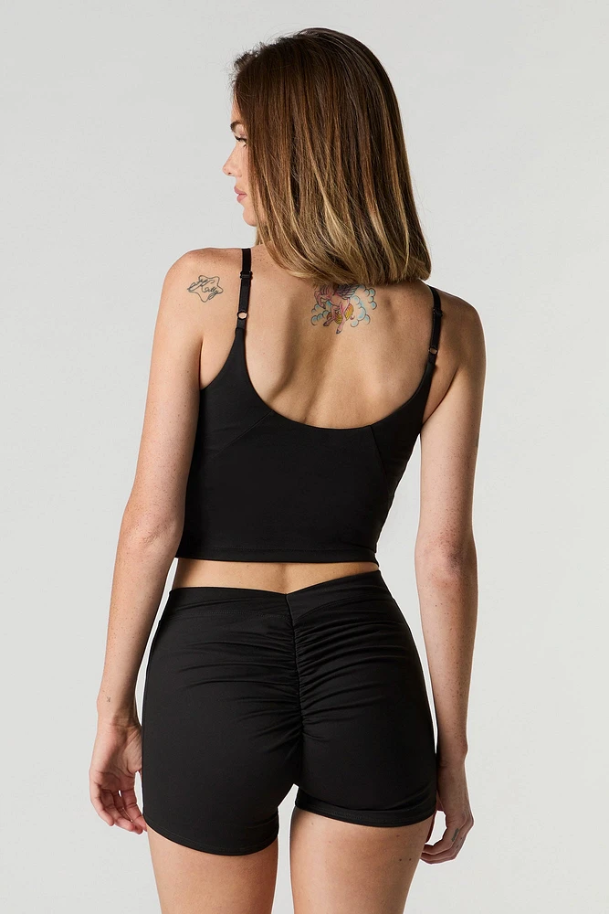 Short Active ruché au dos