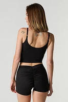 Short Active ruché au dos